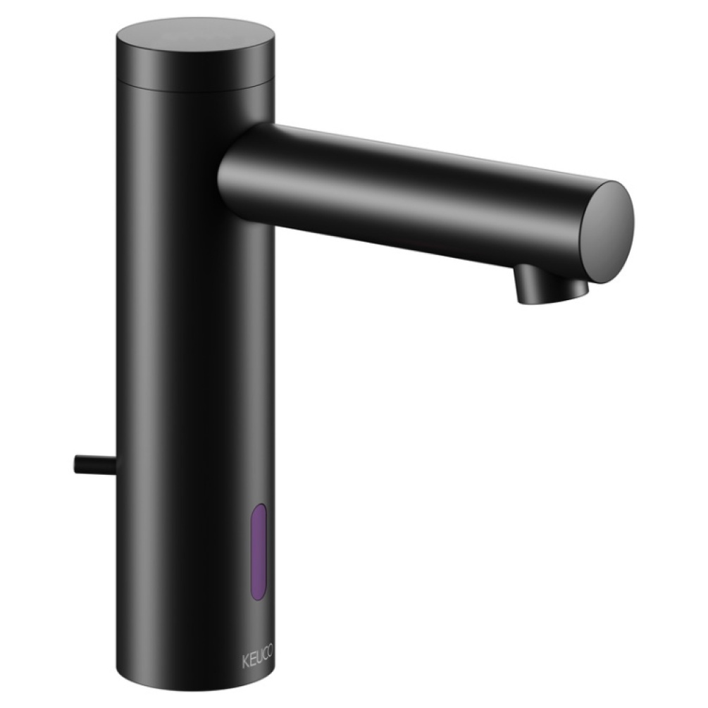 Product Cut out image of the Keuco IXMO Matt Black Battery Operated Sensor Basin Mixer